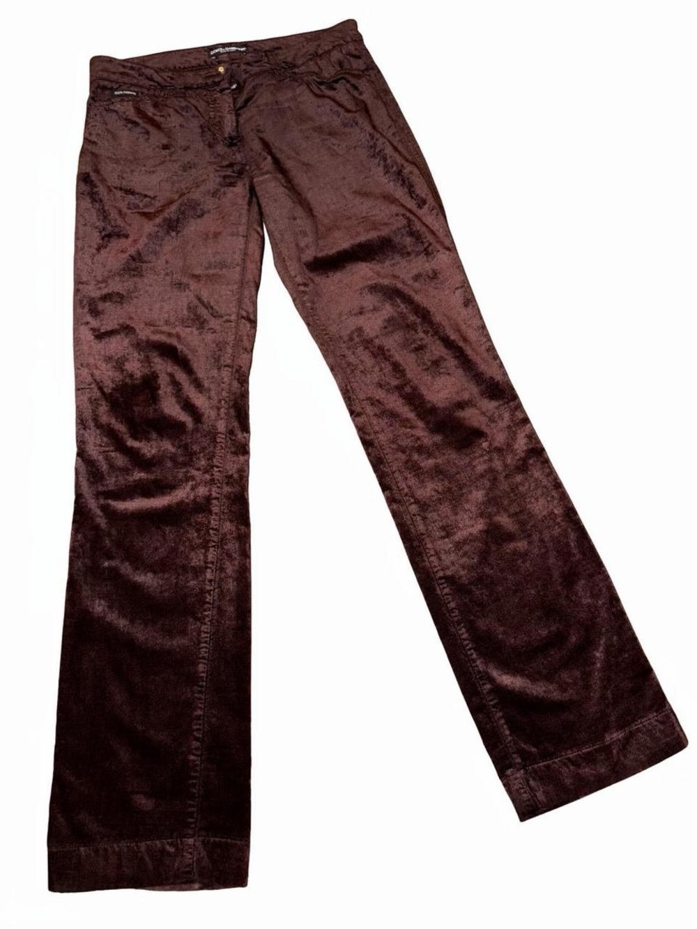 Y2K Dolce and Gabbana low rise velvet pants
